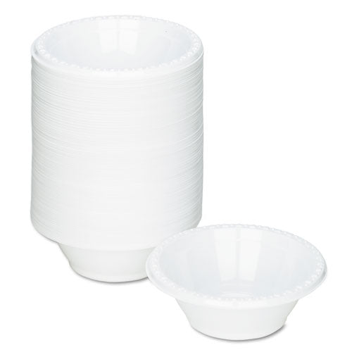 Vajilla de plástico, tazones, 5 oz, blanco, 125/paquete