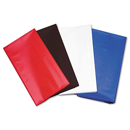 Juego de mesa Mantel rectangular, Plástico pesado, 54" X 108", Azul, 6/paquete