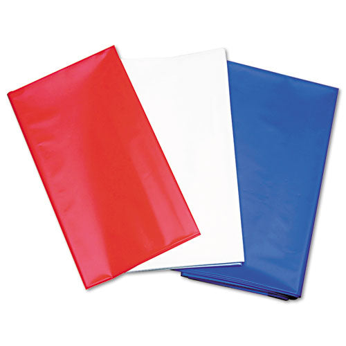 Juego de manteles rectangulares para mesa, plástico pesado, 54" x 108", cuadros rojos/blancos, 6/paquete