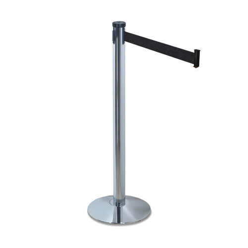 Postes de control de multitudes Adjusta-tape únicamente, acero, 40" de alto, negro, 2/caja