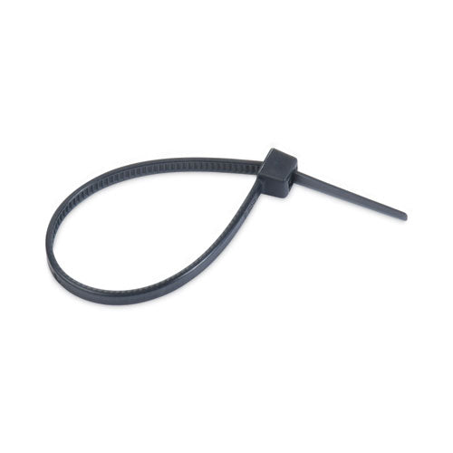 Nylon Cable Ties, 4 X 0.06, 18 Lb, Black, 1,000/pack