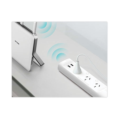 Regleta de enchufes Kasa Smart Wifi de 3 salidas, 3 salidas de CA/2 puertos USB, blanco