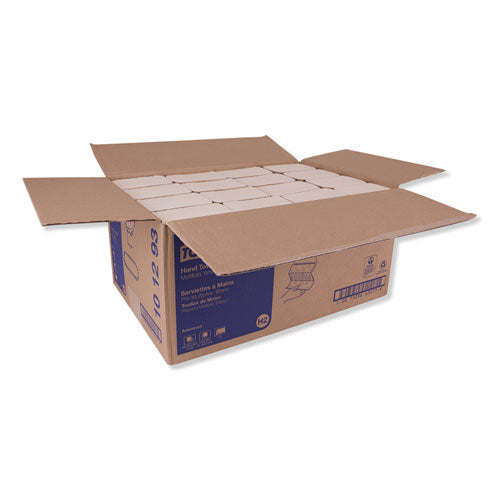 Toallas de papel multiplegadas, 2 capas, 9,13 x 9,5, blancas, 189/paquete, 16 paquetes/cartón