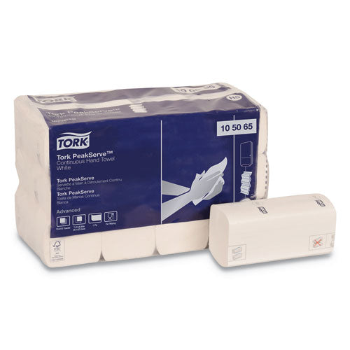 Peakserve Continuous Hand Towel, 1-ply, 7.91 X 8.85, White, 270 Wipes/pack, 12 Packs/carton