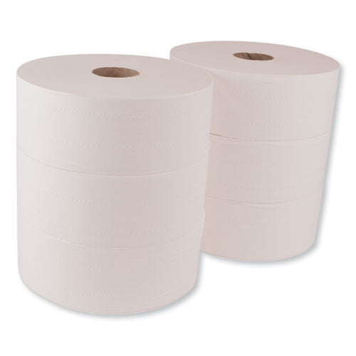 Papel higiénico Advanced Jumbo, apto para sépticas, 2 capas, blanco, 3,48" x 1600 pies, 6 rollos/caja