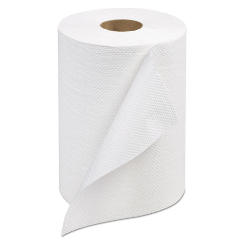 Rollo de toalla de papel básico, 1 capa, 7.68" x 1,150 pies, natural, 4 rollos/cartón