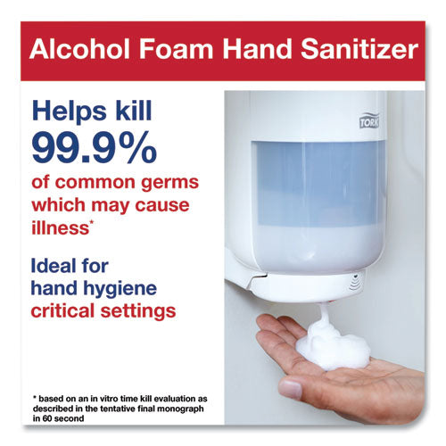 Desinfectante de manos en espuma con alcohol premium, botella de 1 L, sin perfume, 6/cartón