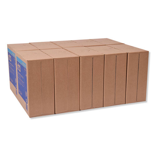Limpiaparabrisas de papel industrial, 4 capas, 8,54 x 16,5, sin perfume, azul, 90 toallas/caja, 10 cajas/cartón