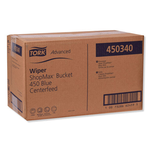 Advanced Shopmax Wiper 450, 8.5 X 10, azul, 200/cubo, 2 cubos/cartón