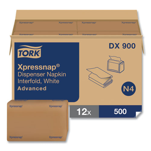 Servilletas para dispensador Xpressnap Interfold, 1 capa, en bolsa, 13 X 8.5", blancas, 6000/caja