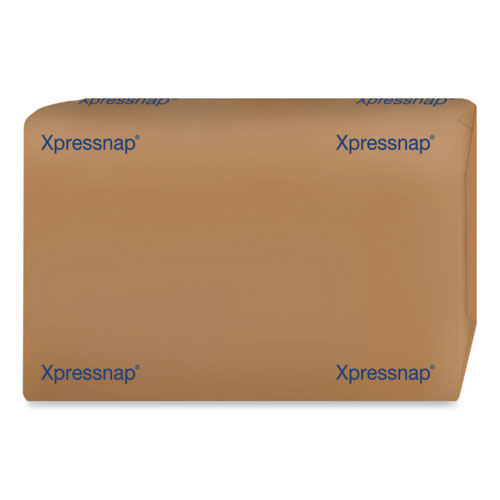 Xpressnap Interfold Servilletas para dispensador, 2 capas, en bolsa, 13 x 8,5, natural, 500/paquete, 12 paquetes/cartón