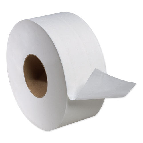 Papel higiénico Jumbo universal, seguro séptico, 2 capas, blanco, 3.48" x 1,000 pies, 12/caja