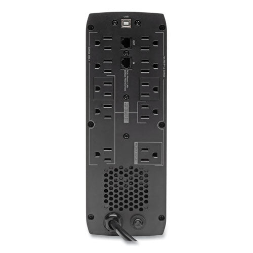 Eco Series Desktop Ups Systems With Usb Monitoring, 10 Outlets, 1,440 Va, 316 J