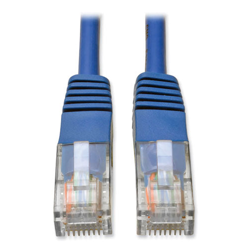 Cable de conexión moldeado Cat5e de 350 MHz, 10 pies, azul