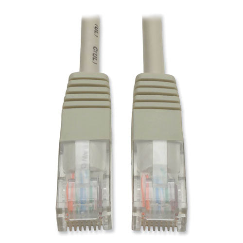 Cable de conexión moldeado Cat5e de 350 MHz, 25 pies, gris