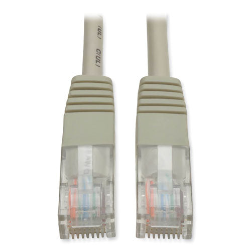 Cable de conexión moldeado Cat5e de 350 MHz, 50 pies, gris
