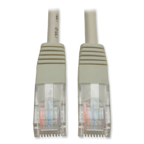 Cable de conexión moldeado Cat5e de 350 MHz, 100 pies, gris