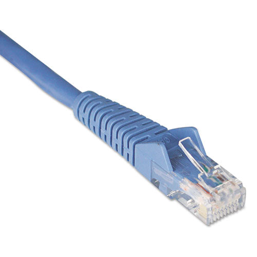 Cable de conexión moldeado Cat6 Gigabit sin enganches, 1 pie, negro