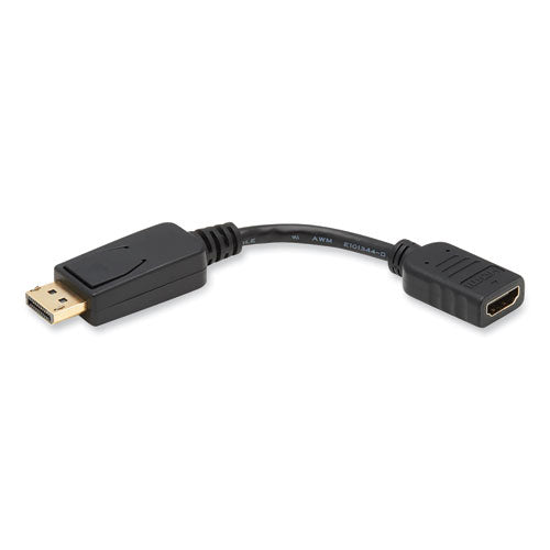 Cable adaptador Displayport a HDMI, 6", negro