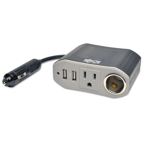 Inversor de coche ultracompacto Powerverter, 200 W, dos salidas de CA/dos puertos USB