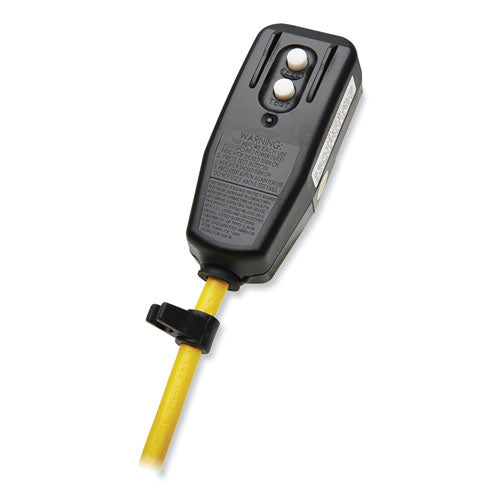 ¡Potencialo! Regleta de seguridad con enchufe Gfci, 6 salidas, cable de 9 pies, amarillo/negro