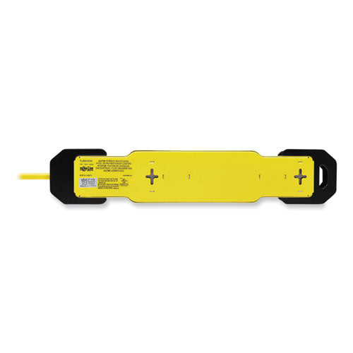 ¡Potencialo! Regleta de seguridad con enchufe Gfci, 6 salidas, cable de 9 pies, amarillo/negro