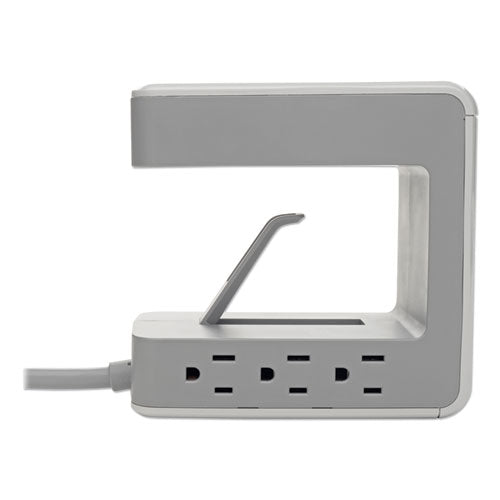 Surge Protector, 6 Ac Outlets/2 Usb-a And 1 Usb-c Ports, 8 Ft Cord, 1,080 J, Gray