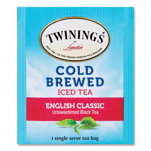 Bolsas de té helado Cold Brew, clásico inglés, bolsa de té de 0.07 oz, 20/caja