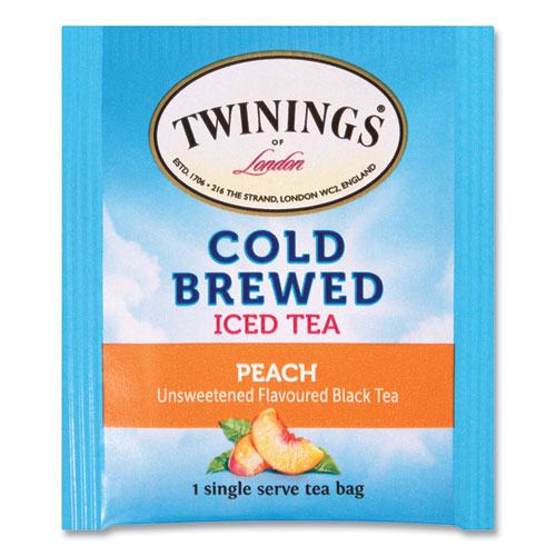 Bolsas de té helado Cold Brew, melocotón, bolsa de té de 0.07 oz, 20/caja