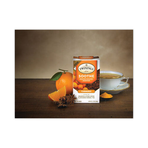 Soothe Descafeinado Naranja y anís estrellado Bolsas de té de hierbas, bolsa de 0.07 oz, 18/caja