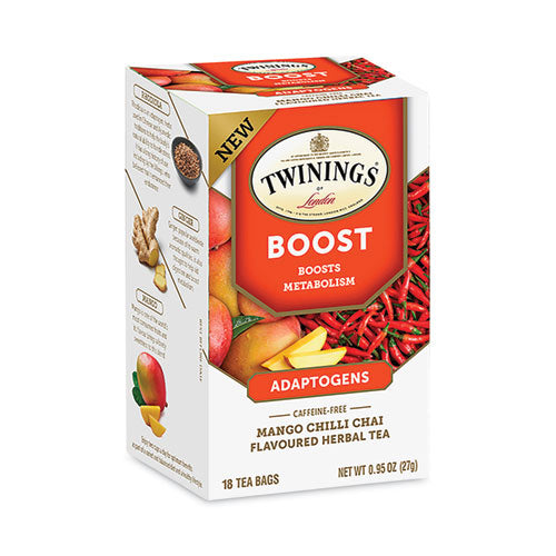 Boost Mango Chili Chai Bolsas de té de hierbas, 0.95 oz, 18/caja