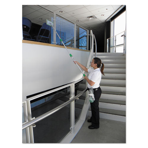 Kit de limpieza de ventanas Speedclean, de 72" a 80", poste de extensión con soporte para almohadilla de 8", plateado/verde