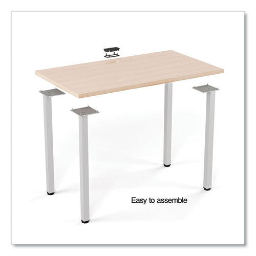 Escritorio-escritorio Essentials, 42" x 23.82" x 29.53", madera natural/plata