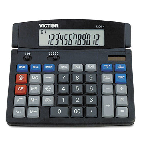 1200-4 Business Desktop Calculator, 12-digit Lcd