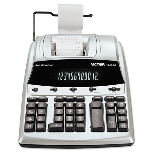 Calculadora de impresión antimicrobiana 1240-3a, impresión en negro/rojo, 4,5 líneas/seg.
