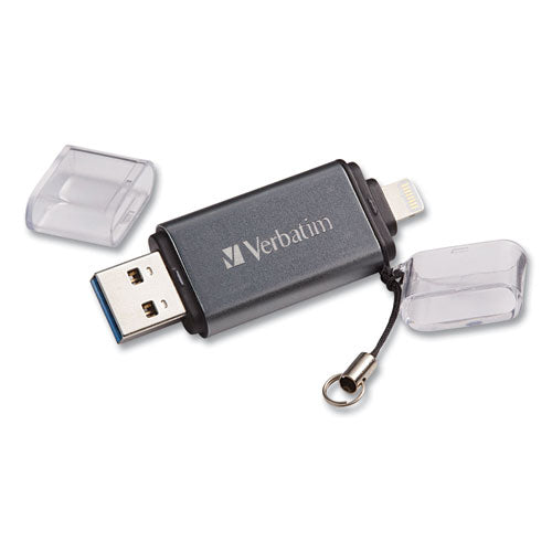 Unidad flash USB 3.0 doble Store 'n' Go para dispositivos Apple Lightning, 32 Gb, grafito