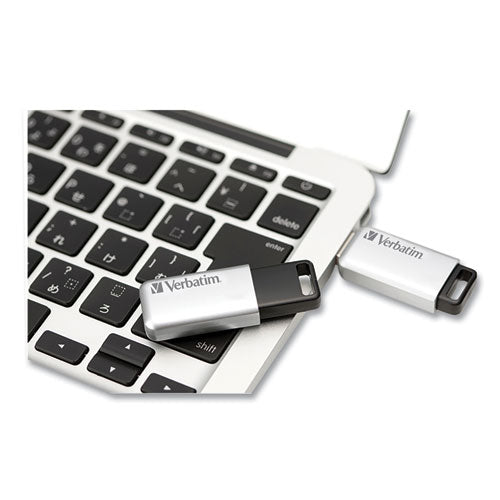 Unidad flash USB Store 'n' Go Secure Pro con cifrado Aes 256, 128 Gb, plata