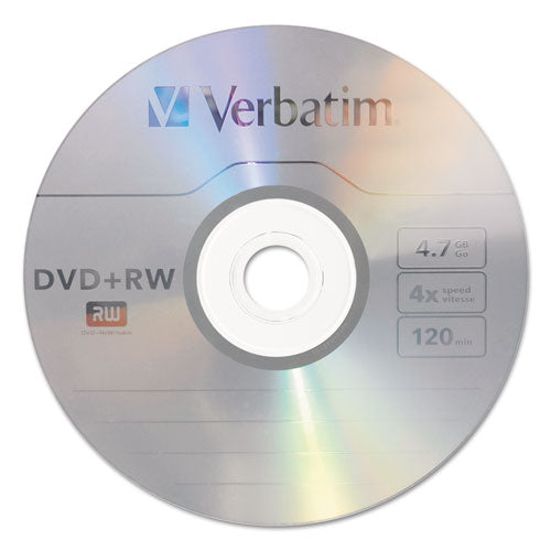 Disco regrabable Dvd+rw, 4,7 Gb, 4x, eje, plateado, 30/paquete