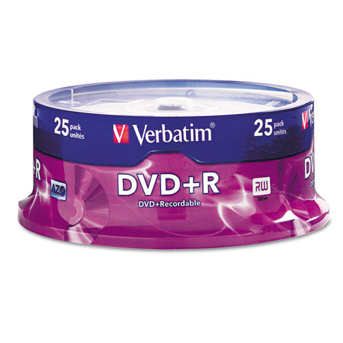 Disco grabable Dvd+r, 4.7 Gb, 16x, Spindle, Plateado, 25/paquete