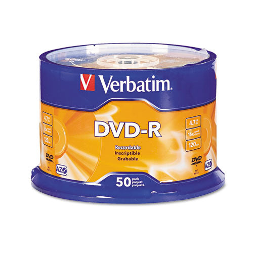 Disco grabable Dvd-r, 4,7 Gb, 16x, eje, plateado, 50/paquete
