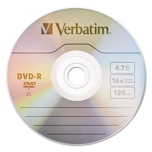 Disco grabable Dvd-r, 4.7 Gb, 16x, Spindle, Plata, 100/paquete