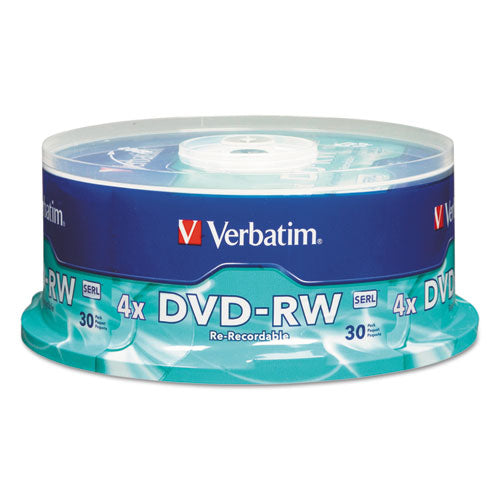Disco regrabable Dvd-rw, 4,7 Gb, 4x, eje, plateado, 30/paquete