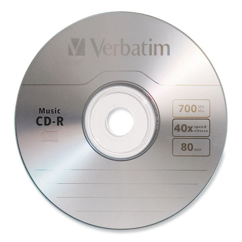 Disco grabable de música Cd-r, 700 Mb/80 min, 40x, eje, plateado, 25/paquete