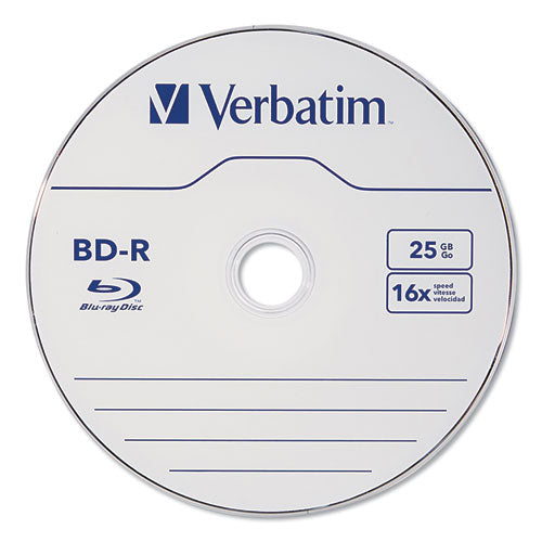 Disco Blu-ray bd-r, 25 Gb, 16x, Blanco, 10/paquete