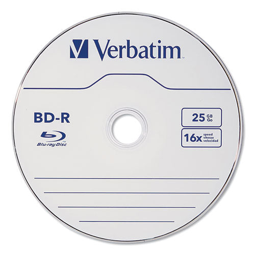 Disco Blu-ray bd-r, 25 Gb, 16x, Blanco, 25/paquete