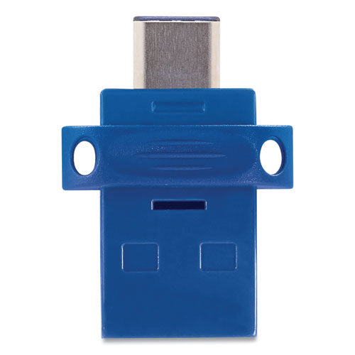 Memoria USB 3.0 doble Store 'n' Go para dispositivos USB-C, 64 Gb, azul