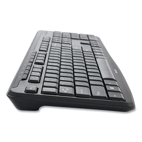 Ratón y teclado inalámbricos silenciosos, frecuencia de 2,4 GHz/alcance inalámbrico de 10 metros, negro