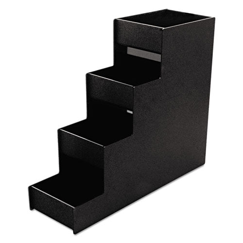 Organizador estrecho de condimentos, 8 compartimentos, 6 x 19 x 15,88, negro