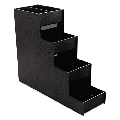 Organizador estrecho de condimentos, 8 compartimentos, 6 x 19 x 15,88, negro