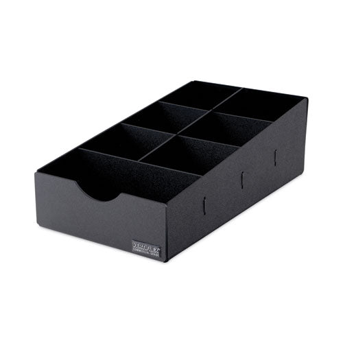 Condimento Caddy, 7 Compartimentos, 8.75 X 16 X 5.25, Negro